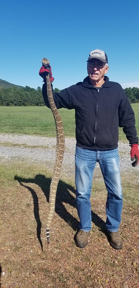 Ken Cobb with a rattlesnake